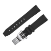 FLUORO WATCH STRAP (Black Strap + Silver Buckle)