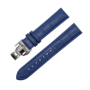LEATHER WATCH STRAP (Blue Strap + Silver Buckle)