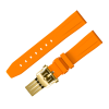 FLUORO WATCH STRAP (Orange Strap + Gold Buckle)