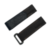 NYLON VELCRO WATCH STRAP (Black & Brown Stitching)