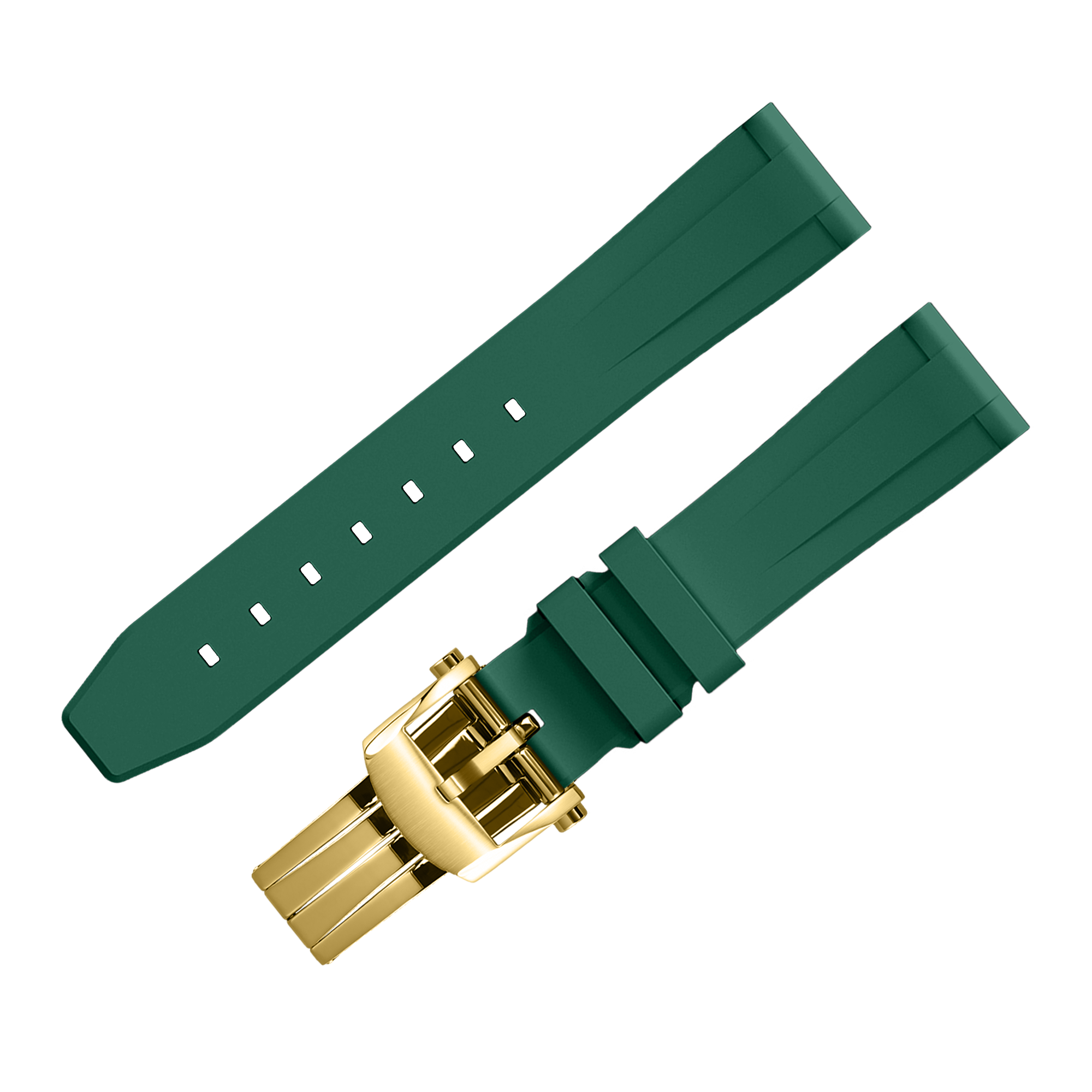 FLUORO WATCH STRAP (Green Strap + Gold Buckle)