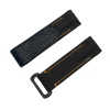 NYLON VELCRO WATCH STRAP (Black & Orange Stitching)