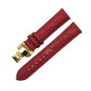 LEATHER WATCH STRAP (Red Strap + Gold Buckle)