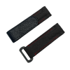 NYLON VELCRO WATCH STRAP (Black & Red Stitching)
