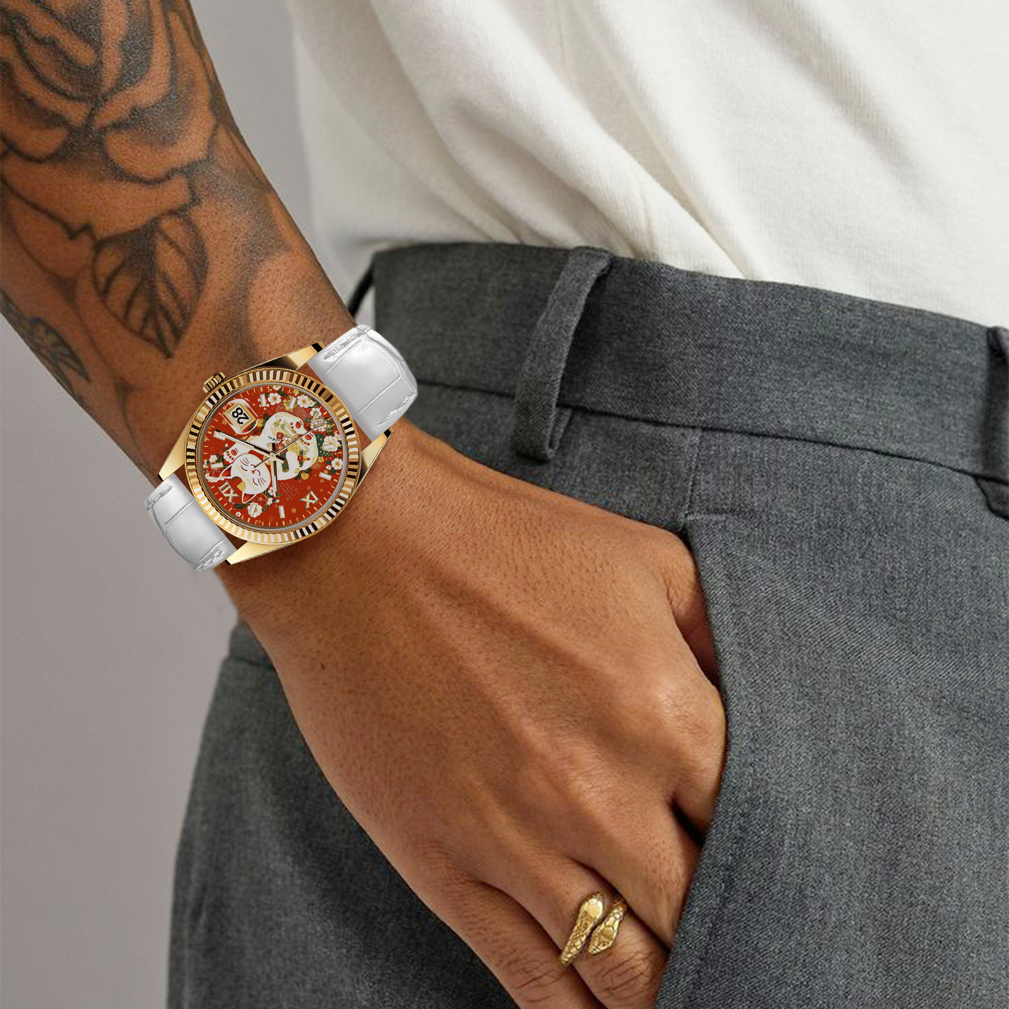 EONDATE CLASSIC LEATHER WATCH