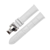 LEATHER WATCH STRAP (White Strap + Silver Buckle)