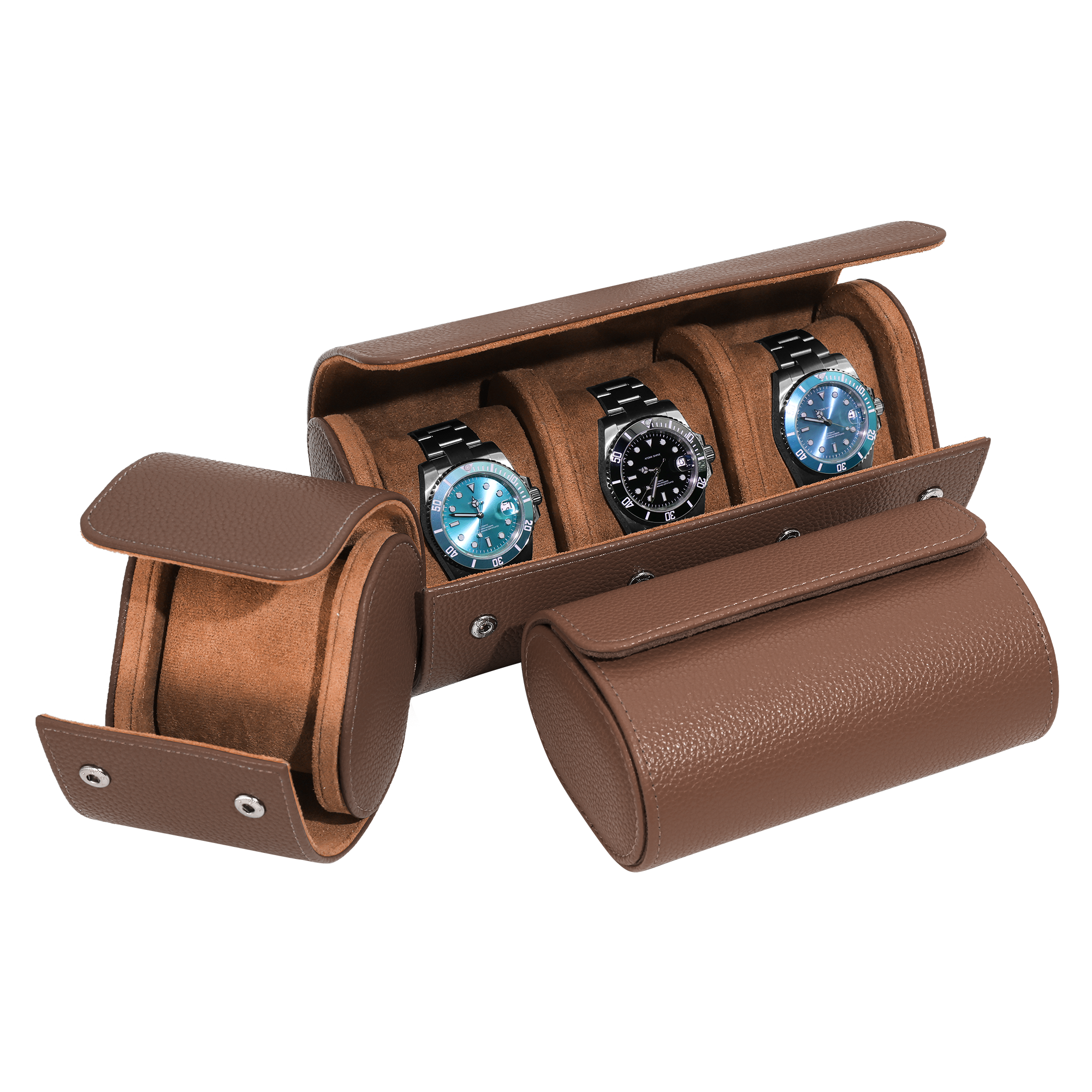 CUSTODIA DA VIAGGIO MARRONE PER OROLOGI