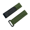 NYLON VELCRO WATCH STRAP (Army Green & Black Stitching)