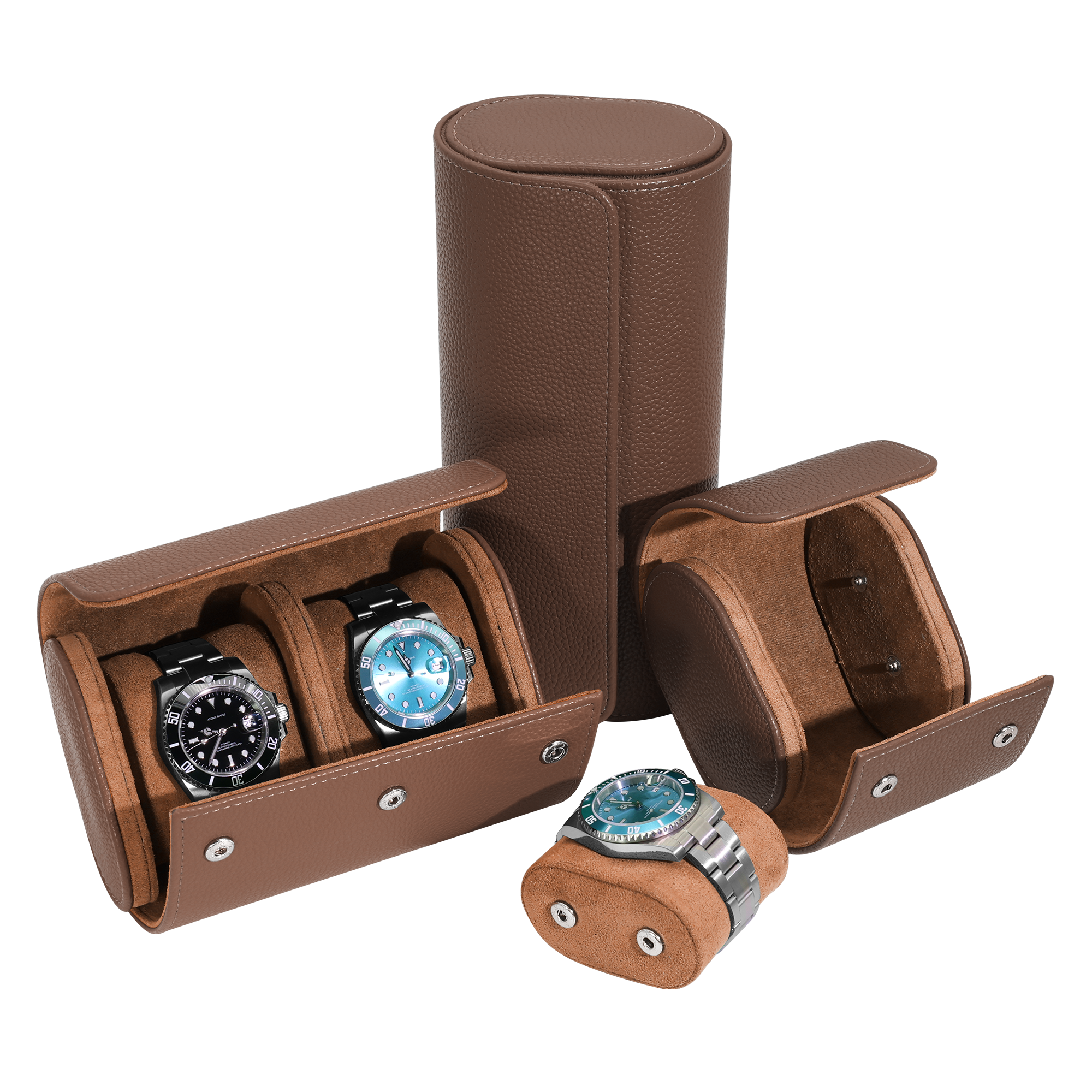 CUSTODIA DA VIAGGIO MARRONE PER OROLOGI
